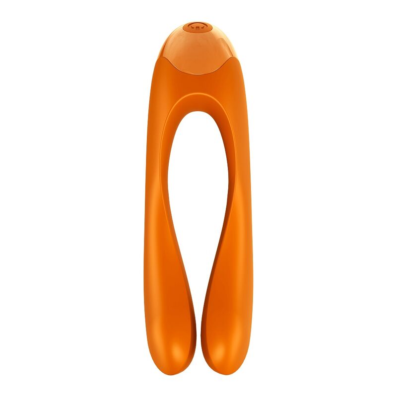 SATISFYER - VIBRADOR DE DEDO CANDY CANE LARANJA