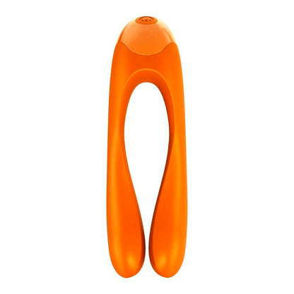 SATISFYER - VIBRADOR DE DEDO CANDY CANE LARANJA