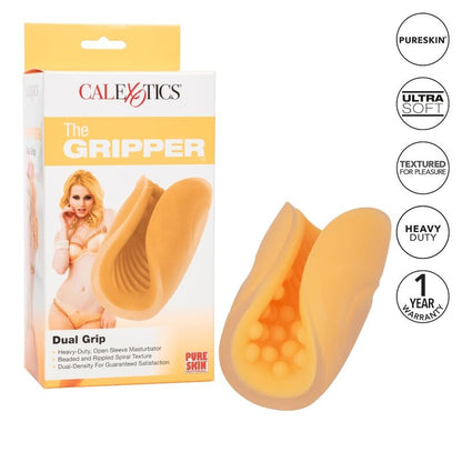 CALEXOTICS - MASTURBADOR BEADED GRIP LARANJA