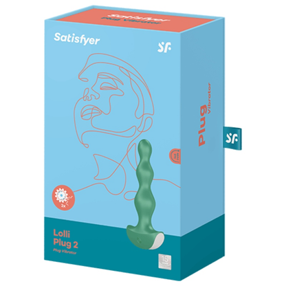 SATISFYER - VIBRADOR LOLLI PLUG 2 PLUG VERDE