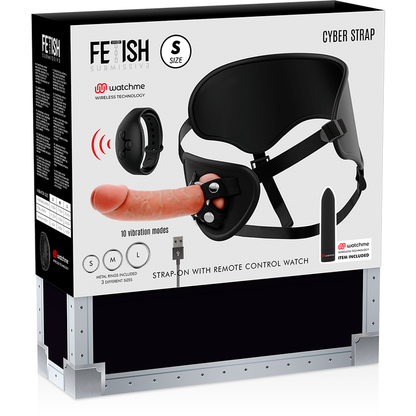 FETISH SUBMISSIVE CYBER STRAP - ARNÊS COM DILDO E BALA CONTROLE REMOTO TECNOLOGIA WATCHME S