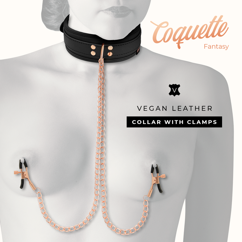 COQUETTE - CHIC DESIRE COLAR FANTASY NIPPLE CLAMP COM FORRO DE NEOPRENE