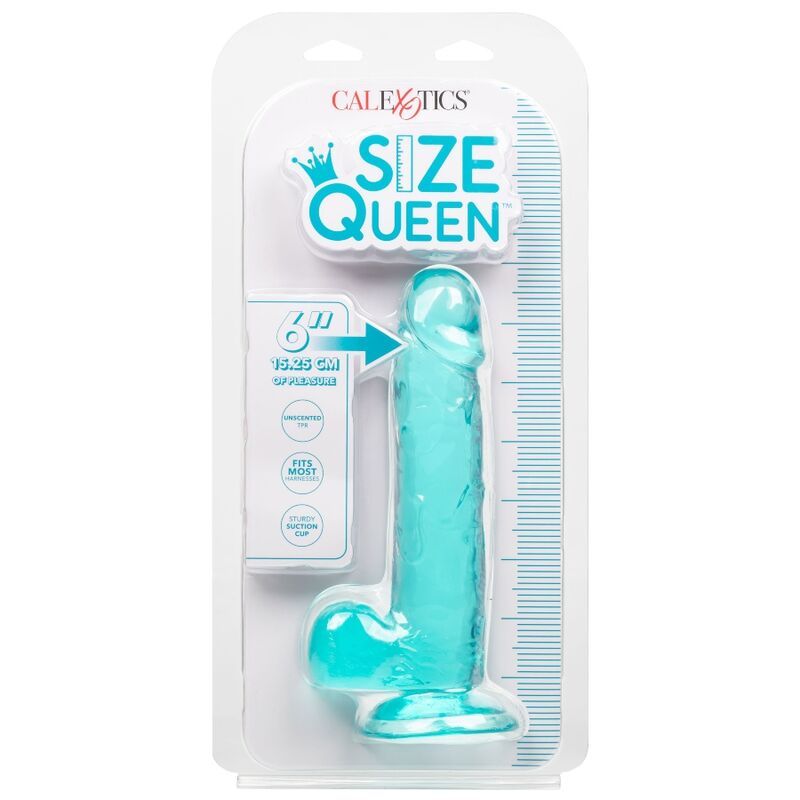 CALEXOTICS - DILDO QUEEN TAMANHO AZUL 15.3 CM