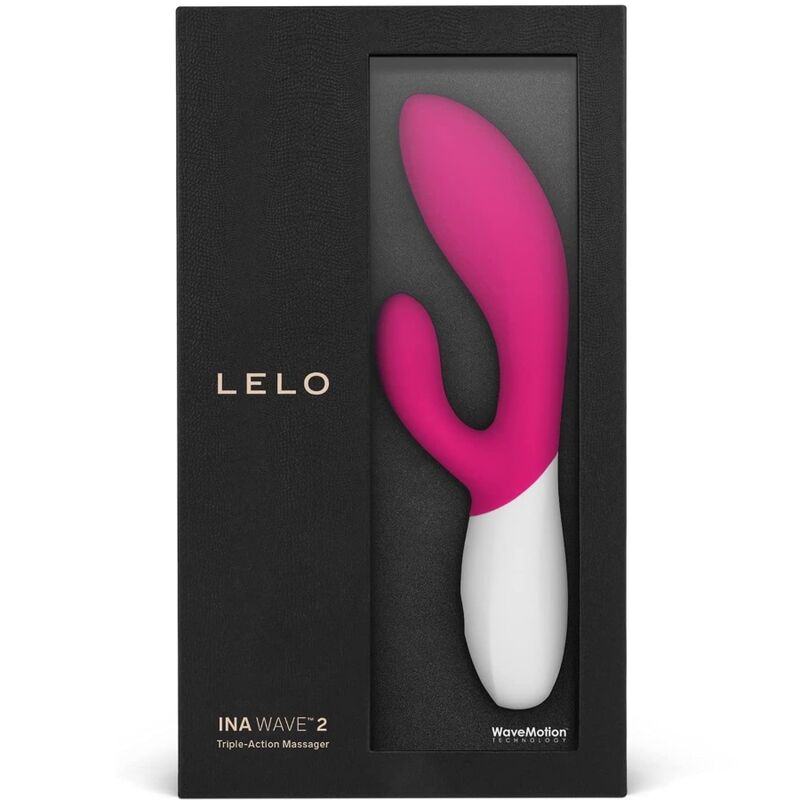 LELO - INA WAVE 2 VBRADOR LUXO ESPECIAL MOVIMENTO CERISE