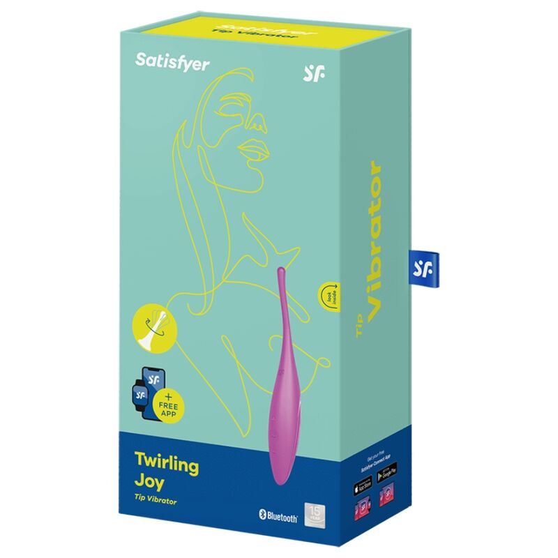 SATISFYER - VIBRADOR TWIRLING JOY CLIT TIP FÚCSIA