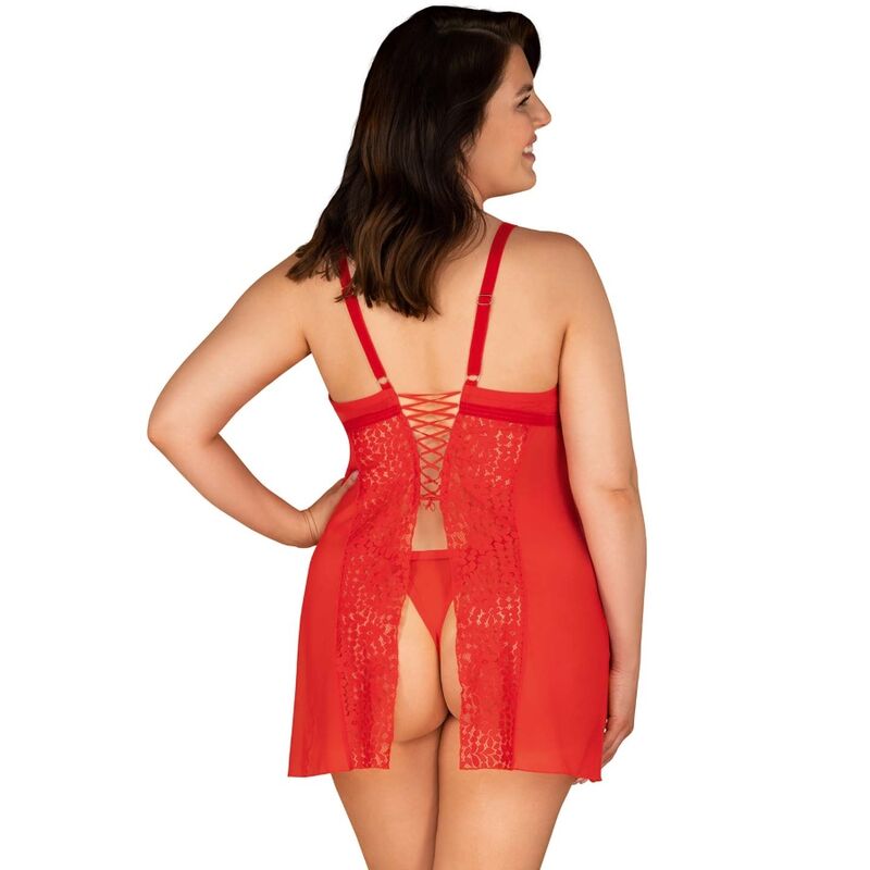 OBSESSIVE - BLOSSMINA CHEMISE E TANGA 4XL/5XL