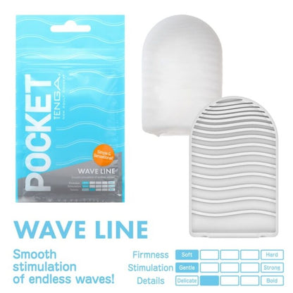 TENGA - MASTURBADOR DE BOLSO WAVE LINE