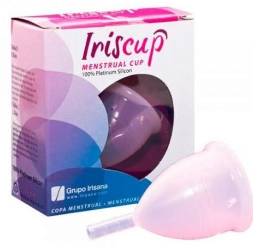 IRISCUP - COPO MÊS PEQUENO ROSA A + SACO ESTERILIZADOR GRATUITO