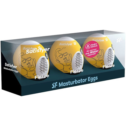 SATISFYER - 3 OVOS MASTURBADORES FIERCE