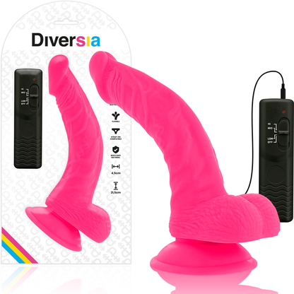 DIVERSIA - DILDO VIBRADOR FLEXÍVEL DIVERSIA ROSA