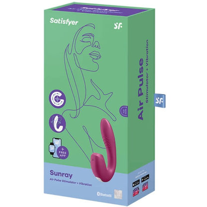 SATISFYER - APLICATIVO ESTIMULADOR E VIBRADOR SUNRAY VERMELHO