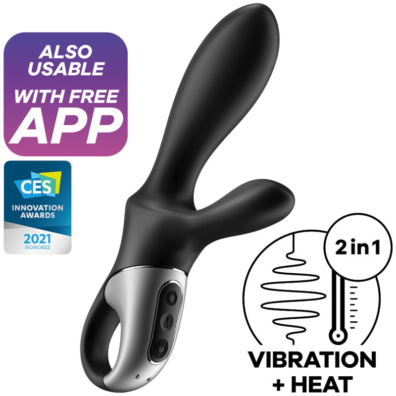 SATISFYER - HEAT CLIMAX+ APP VIBRADOR ANAL PRETO