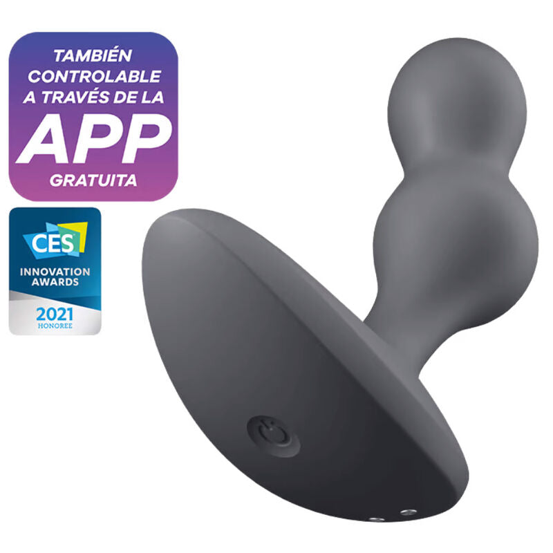 SATISFYER - APLICATIVO DE PLUGUE VIBRATÓRIO DEEP DIVER CINZA