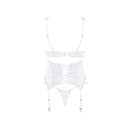 OBSESSIVE - AMOR BLANCO CORSET & TANGA S/M