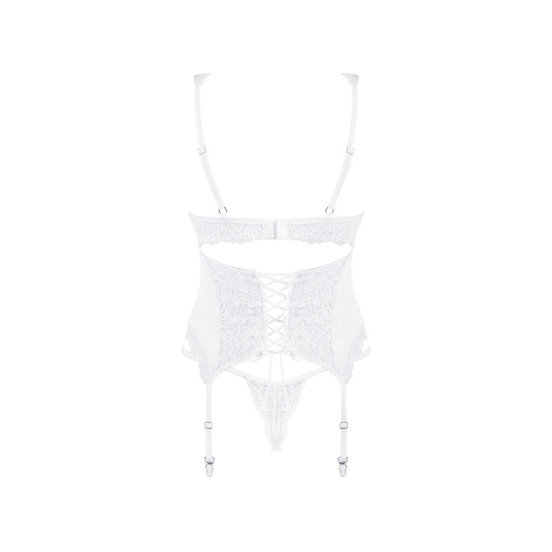 OBSESSIVE - AMOR BLANCO CORSET & TANGA S/M