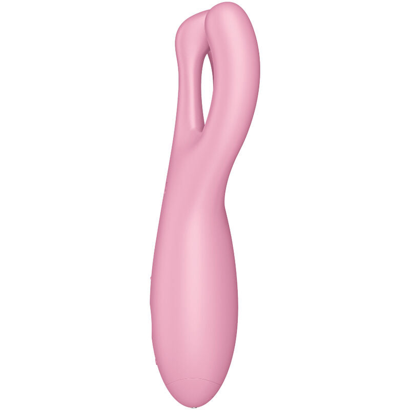 SATISFYER - APP VIBRADOR THREESOME 4 ROSA