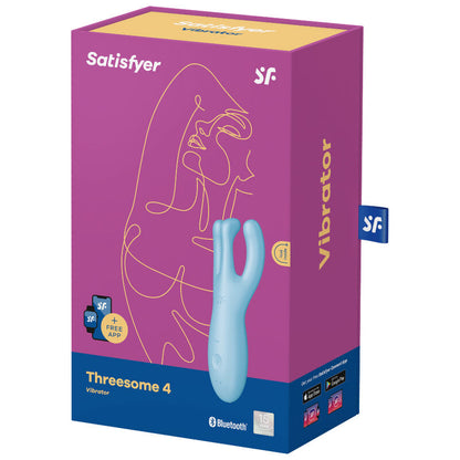 SATISFYER - APP VIBRADOR THREESOME 4 ROSA