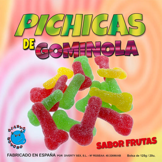 DIABLO GOLOSO - GOMAS PÊNIS DE FRUTA COM AÇÚCAR