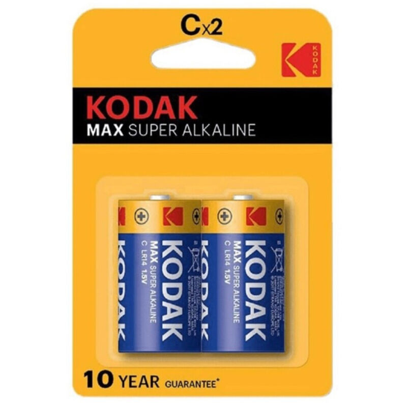 KODAK - BATERIA ALCALINA MAX C LR14 2 UNIDADES