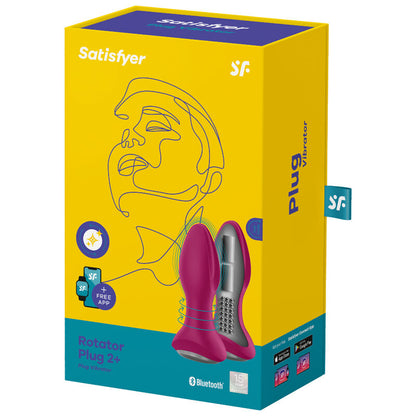 SATISFYER - ROTATOR PLUG 2+ APLICATIVO VIBRATÓRIO PRETO