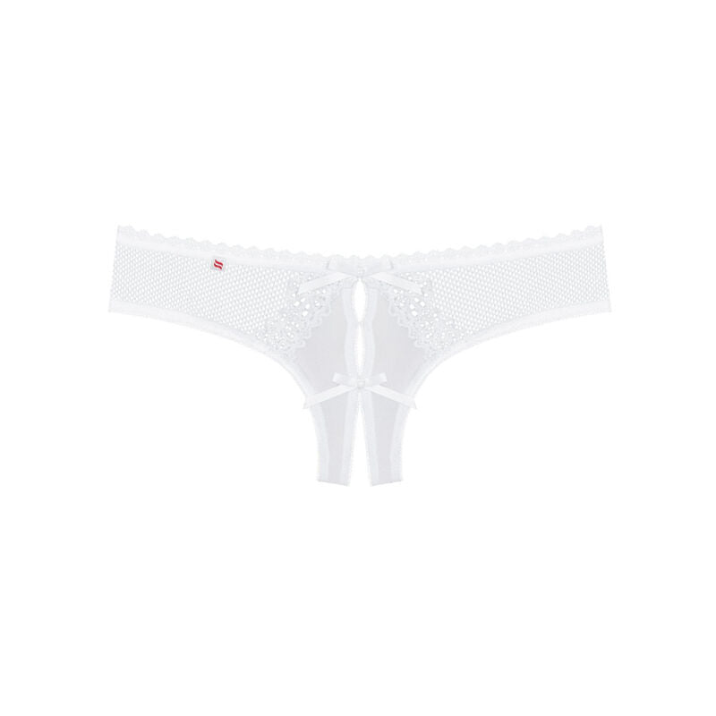 OBSESSIVE - TANGA ALABASTRA CROTCHLESS BRANCA S/M