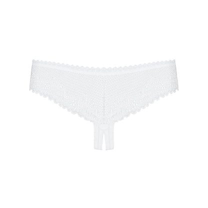 OBSESSIVE - TANGA ALABASTRA CROTCHLESS BRANCA S/M