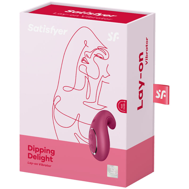 SATISFYER - VIBRADOR LAY-ON DIPPING DELIGHT AZUL