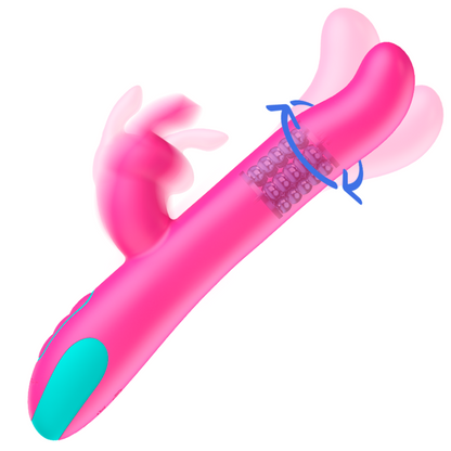 HAPPY LOKY - PLUTO COELHO VIBRADOR E ROTADOR RELÓGIO COM TECNOLOGIA SEM FIO COMPATÍVEL