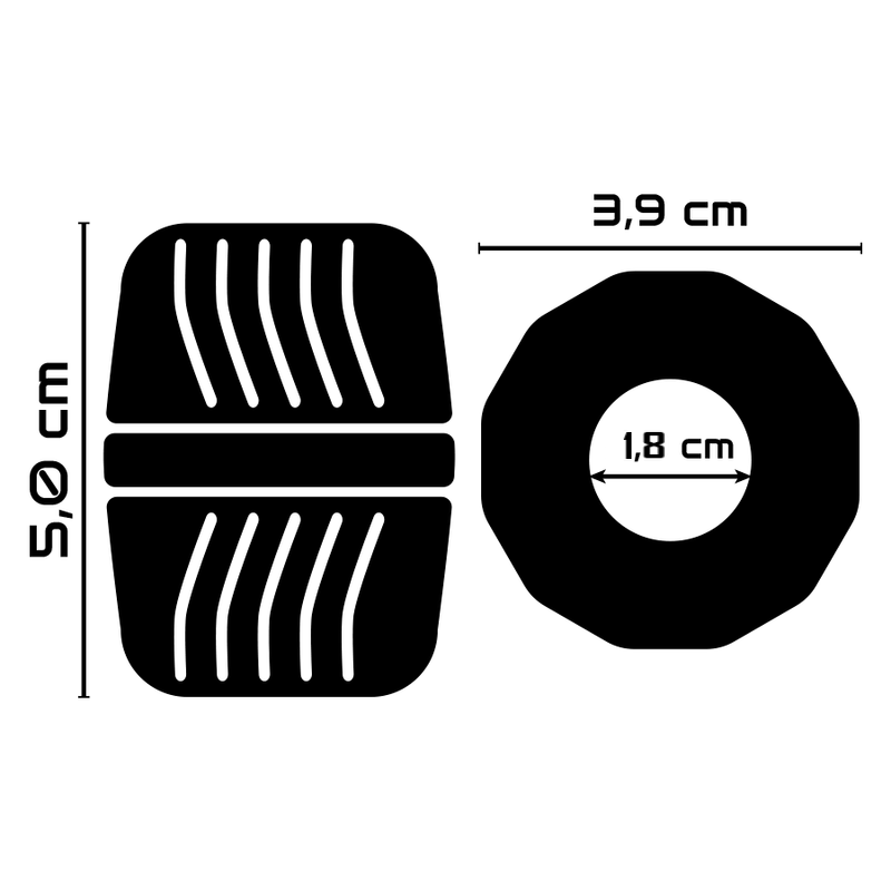 POWERING - ANEL PARA O PÉNIS SUPER FLEXÍVEL E RESISTENTE 5 CM PR11 TRANSPARENTE