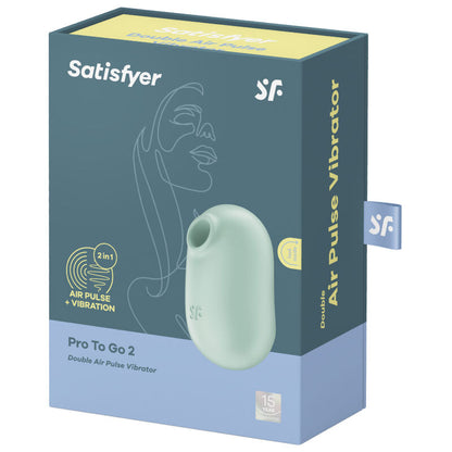 SATISFYER - PRO TO GO 2 ESTIMULADOR E VIBRADOR DE PULSO DE AR DUPLO VIOLETA