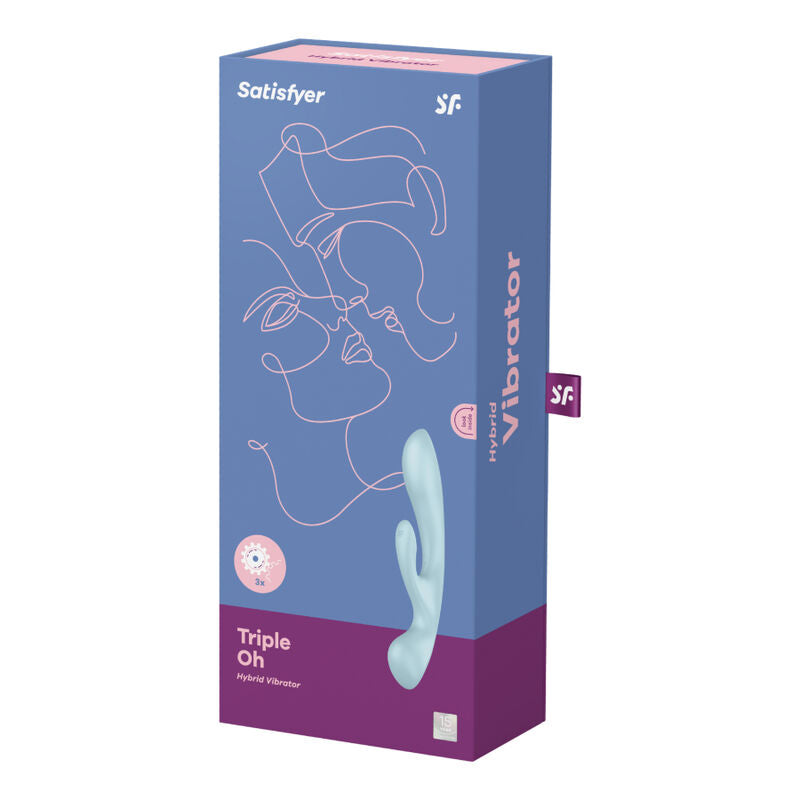 SATISFYER - VIBRAO HÍBRIDA TRIPLE OH ROSA