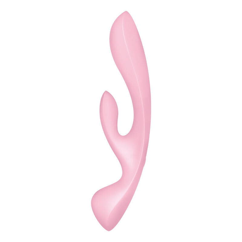 SATISFYER - VIBRAO HÍBRIDA TRIPLE OH ROSA