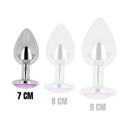 OHMAMA - PLUG ANAL COM CRISTAL VIOLETA 7 CM