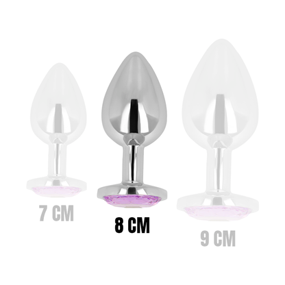 OHMAMA - PLUG ANAL COM CRISTAL VIOLETA 8 CM