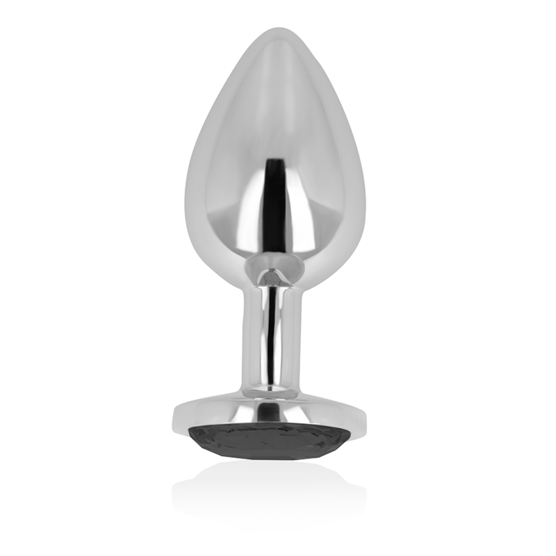 OHMAMA - PLUG ANAL COM CRISTAL PRETO 7 CM