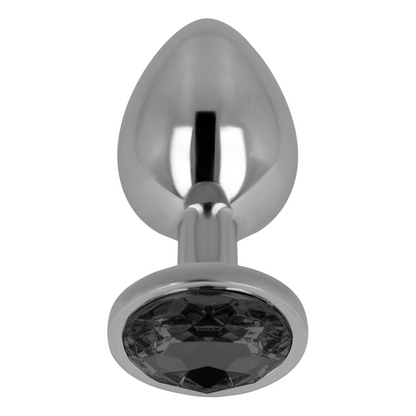 OHMAMA - PLUG ANAL COM CRISTAL PRETO 7 CM