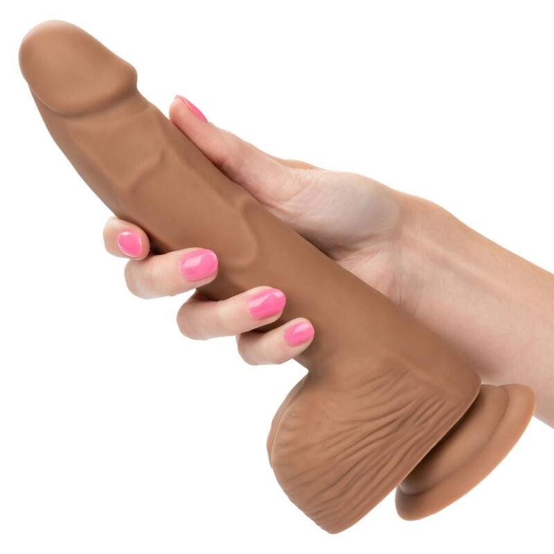 CALEXOTICS - PREGOS DE SILICONE 20.32 CM CASTANHO