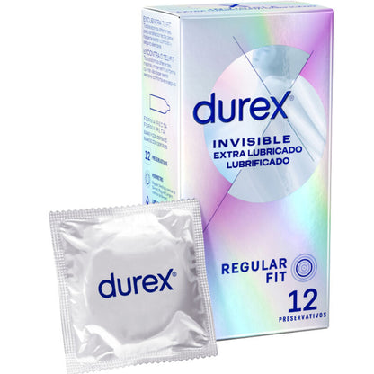 DUREX - INVISÍVEL EXTRA LUBRIFICADO REGULAR FIT 12 UNIDADES