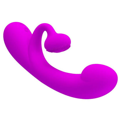 PRETTY LOVE - VIBRADOR SINCERO E OTADOR DE CLITÓRIS SILICONE ROXO