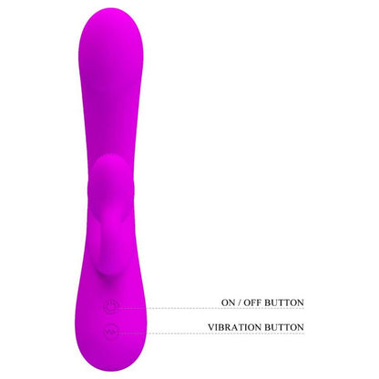 PRETTY LOVE - VIBRADOR SINCERO E OTADOR DE CLITÓRIS SILICONE ROXO