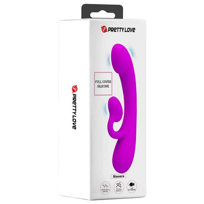 PRETTY LOVE - VIBRADOR SINCERO E OTADOR DE CLITÓRIS SILICONE ROXO