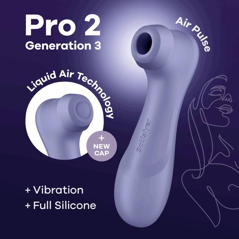 SATISFYER - PRO 2 GERAÇÃO 3 TECNOLOGIA DE AR LÍQUIDO