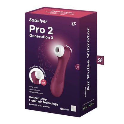 SATISFYER - PRO 2 GENERACIÓN 3 VINHO TINTO BLUETOOTH E APP