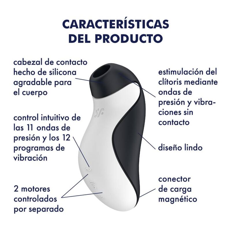 SATISFYER - ESTIMULADOR DE PULSO DE AR ORCA + VIBRAO