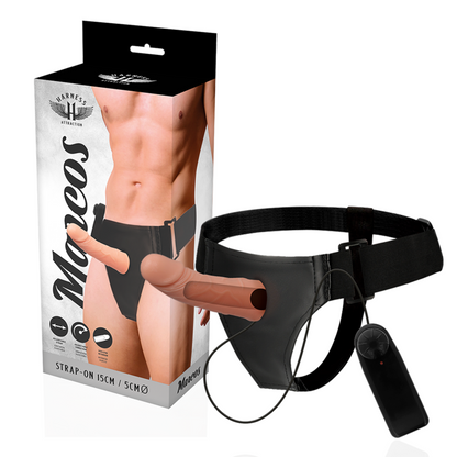 HARNESS ATTRACTION - RNES ESTRUTURAS OCAS COM VIBRADOR 15 CM -O- 5 CM