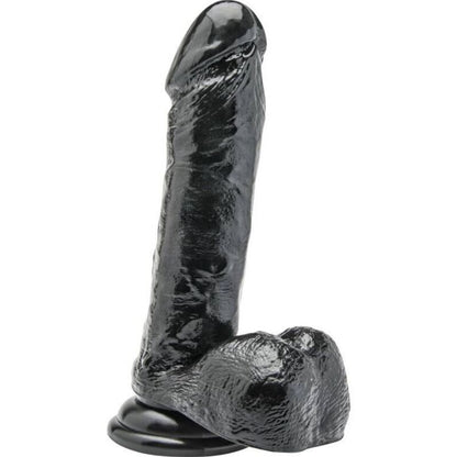 GET REAL - DILDO 18 CM COM BOLAS PRETAS