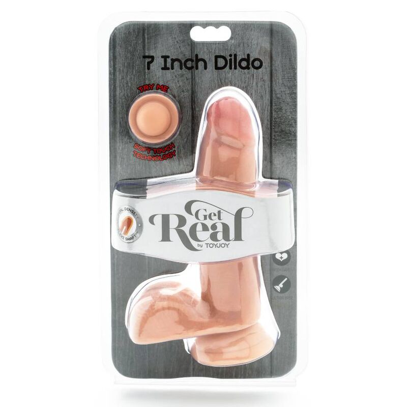 GET REAL - DILDO DE DUAL DENSIDADE PELE DE BOLAS DE 12 CM