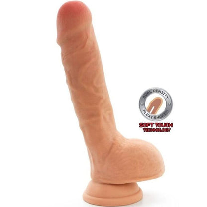 GET REAL - DILDO DE DUAL DENSIDADE PELE DE BOLAS DE 18 CM