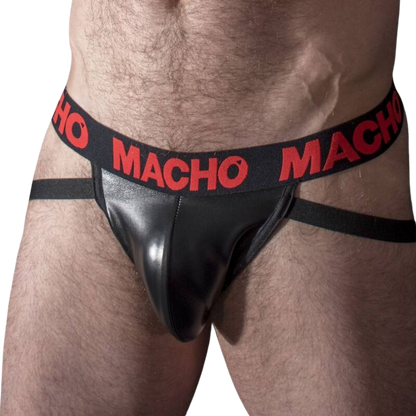 MACHO - MX25RC JOCK COURO VERMELHO S