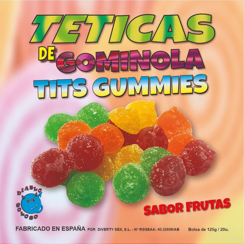 DIABLO GOLOSO - GOMAS MAMAS FRUTAS SORTIDO COM AÇÚCAR